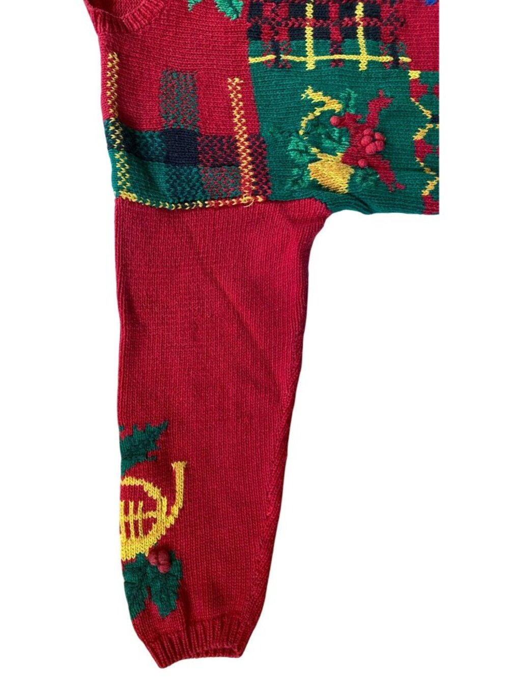 Vintage Ugly Christmas Sweater Signature Expressions Hand Knit Y2K 80's Size 3XL - Picture 2 of 14